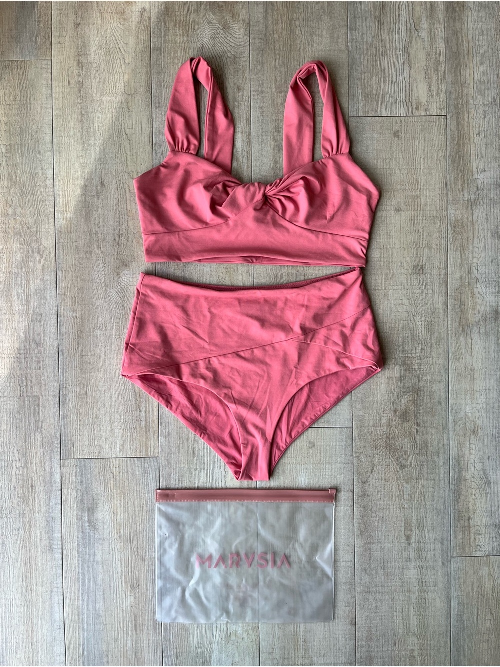 Marysia Twist Front High Waist Bikini Set